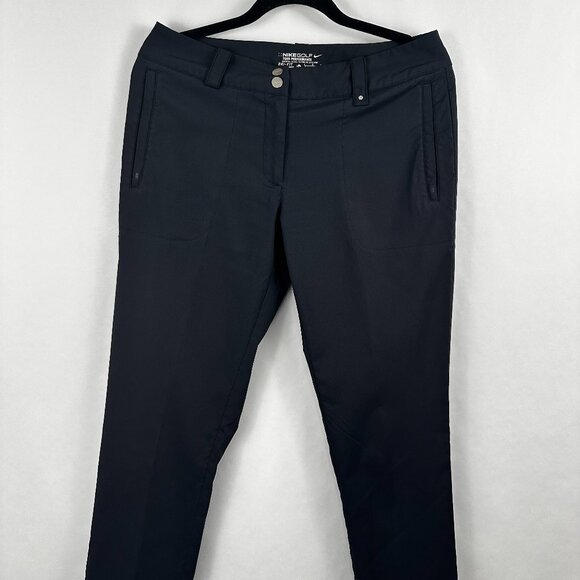 Nike Golf Tour Performance‎ Dri Fit Women Pants Black Zippered Side Pockets Sz 8 - Picture 1 of 7